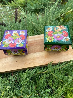 ペトリキフカ・ジュエリーボックス 9сm（ホメンコ）