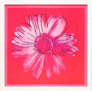 アンディ ウォーホル「デイジー(クリムゾン&ピンク)Daisy,c 1982」展示用フック付ポスター ポップアート 絵画
