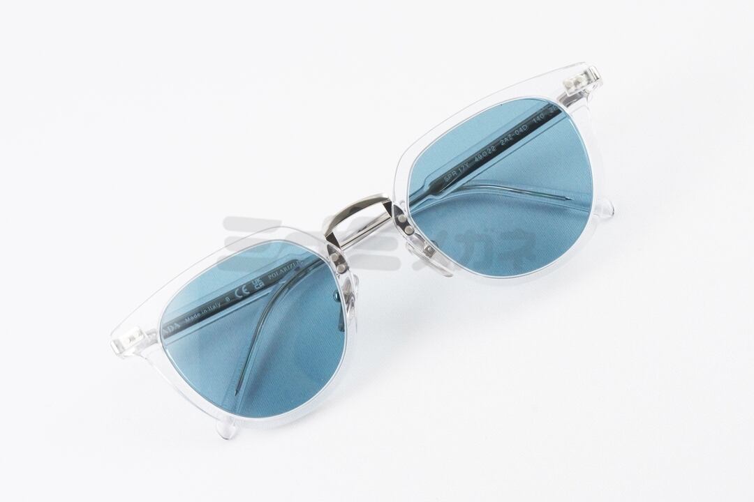 PRADA 偏光 サングラス SPR17Y 2AZ-04D ウェリントン メンズ  