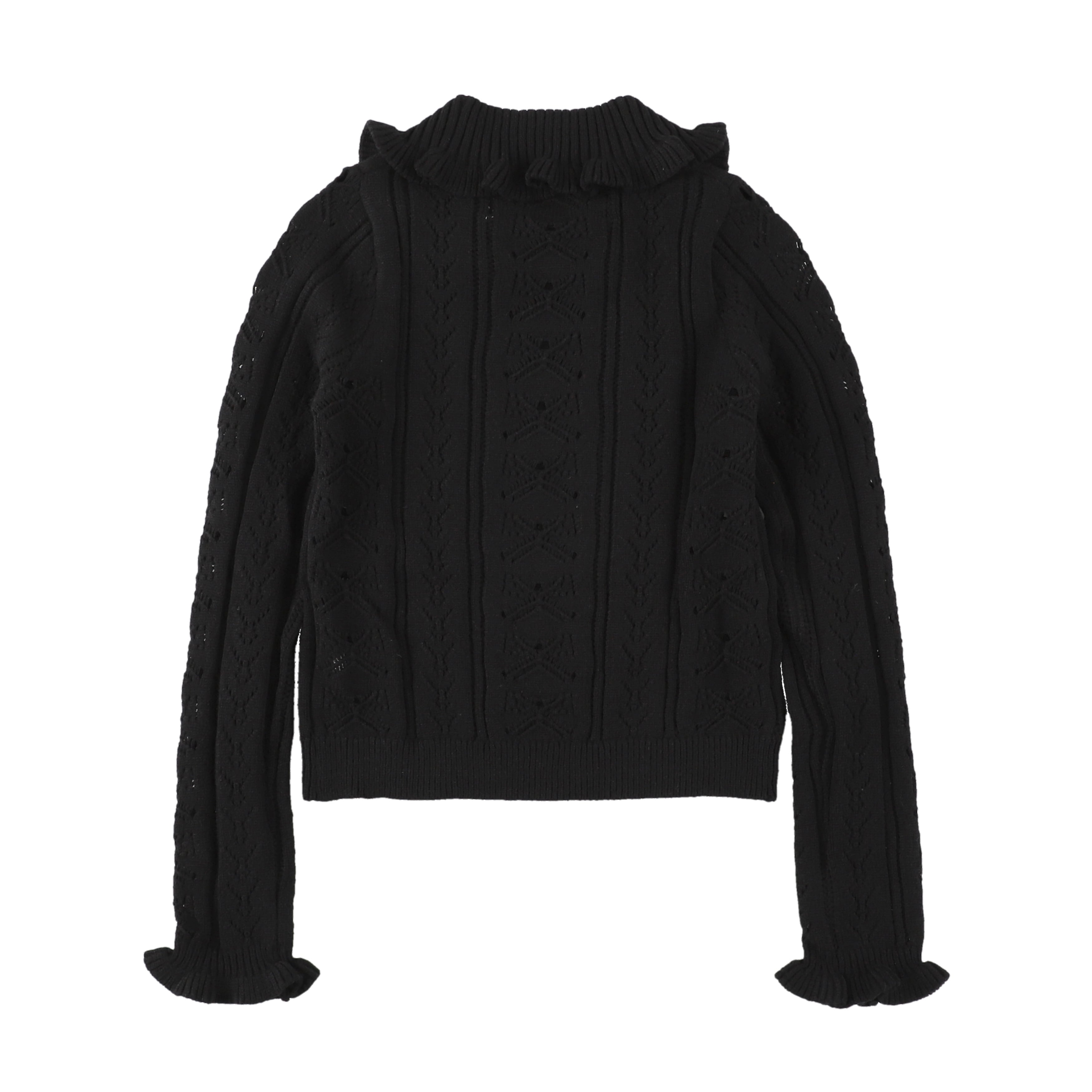 フリルニット BLACK