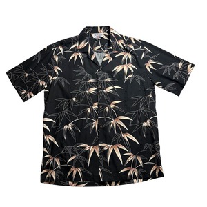 Made in USA black cotton hawaiian shirt