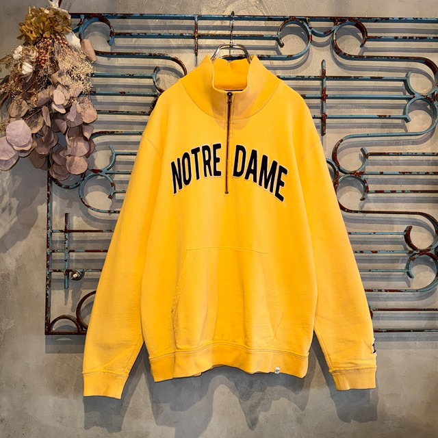 FORTY SEVEN BRAND "Notre Dame" logo harf zip sweat / ハーフジップスウェット 古着屋 Used