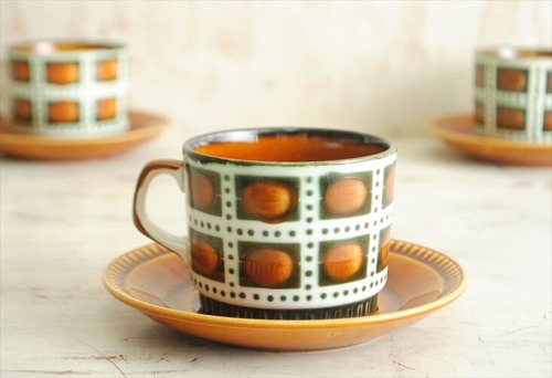 訳あり 1960年代 BOCH ボッホ Bernadette コーヒーカップ&ソーサー ベルナデッタ 磁器 アンティーク it0853