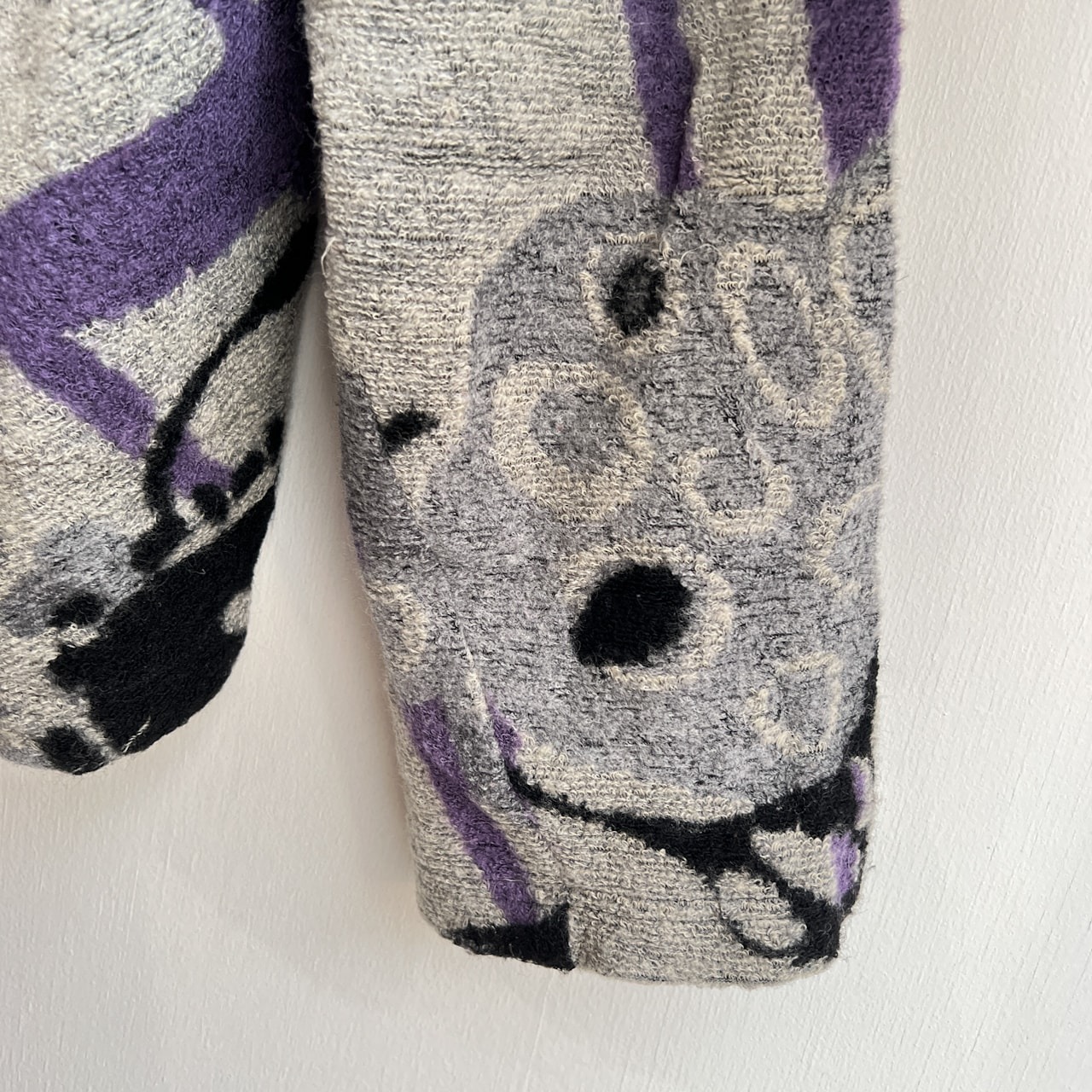 ジウ 慈雨 総柄 変形 ウール コットン ジャケット カーディガン サイズ 40 /センソユニコ マツオインターナショナル 日本製