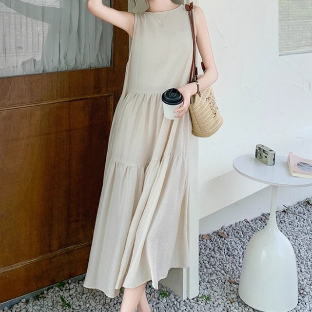 ノースリーブ ワンピース　前後２way  00199