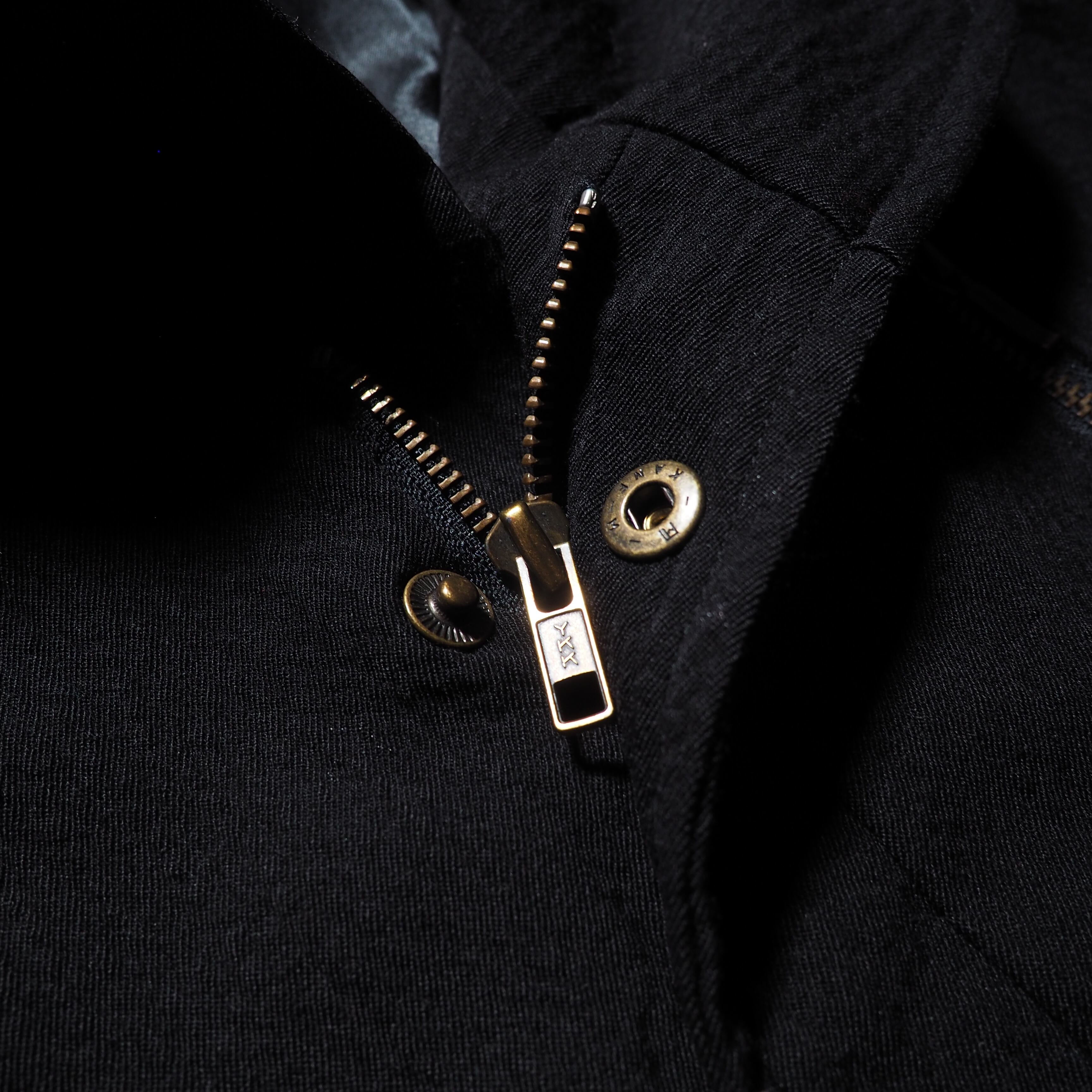 1990s Black mode Deformation silhouette vintage jacket blouson (made in France)