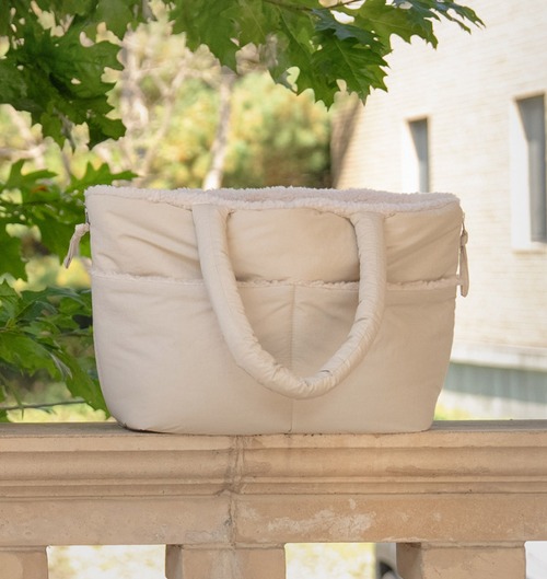 Wide bag テディベージュ