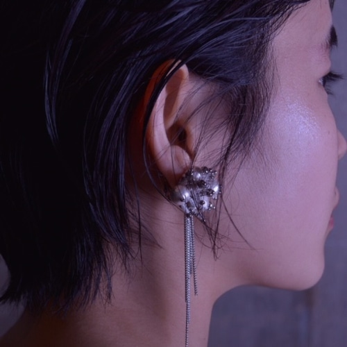 E-24 pierce/earring(silver×white)