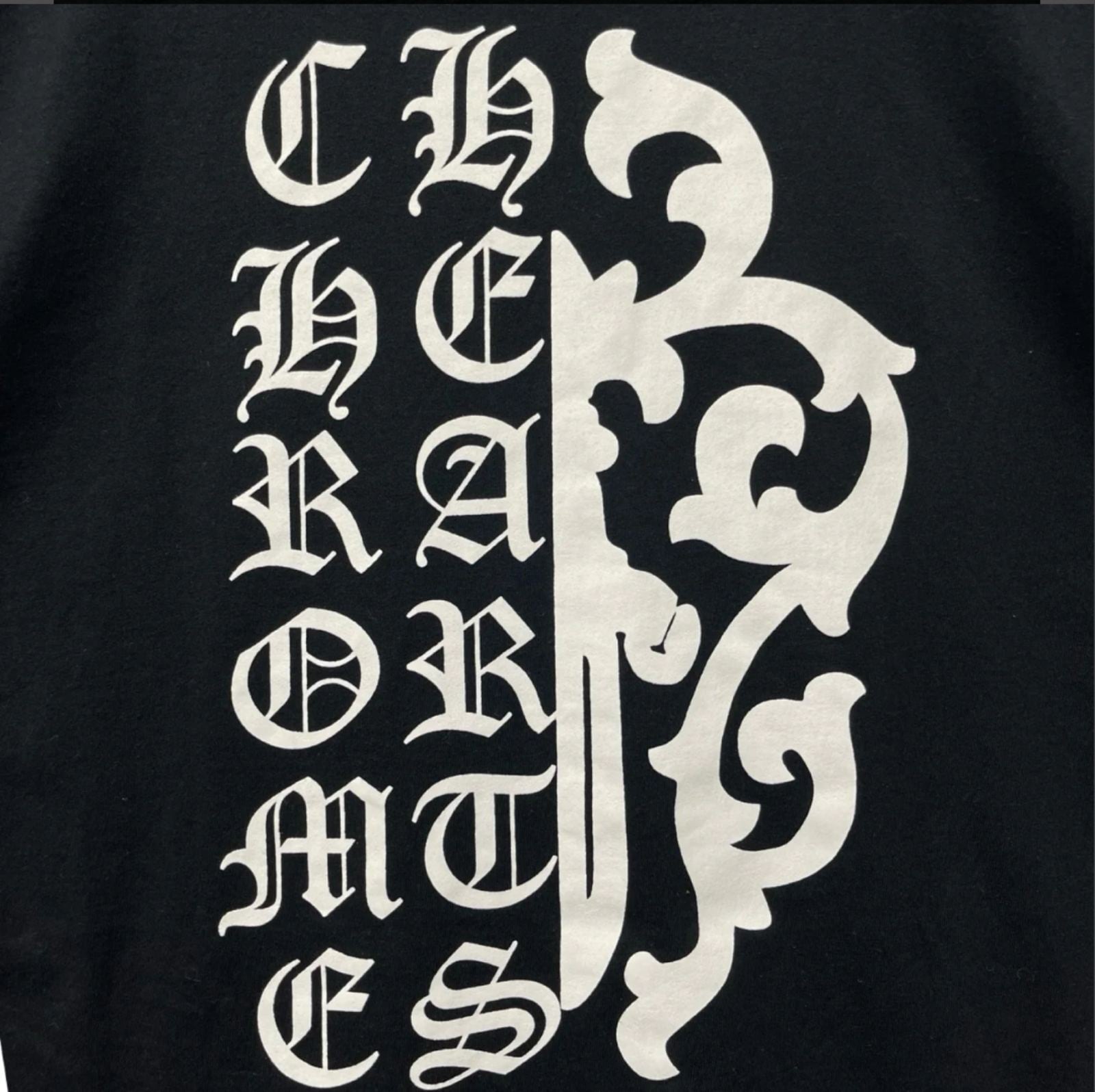 クロムハーツ Tシャツ ヴァインダガー 白×黒 CHROME HEARTS クロムハーツ ヴァインダガー Tシャツ ロゴ