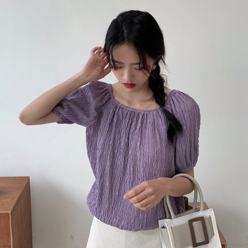 スタンダードソリッド カラーTシャツ トップス サマー レトロ 夏物 ソリッドカラー YY-ファッション88516721400