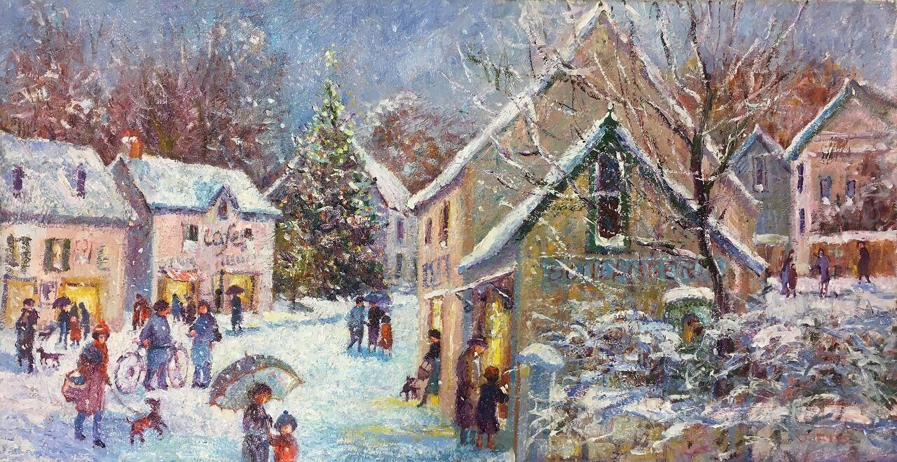 ブルトン村のクリスマス | Breton Village, a Snowy Eve Christmastime.