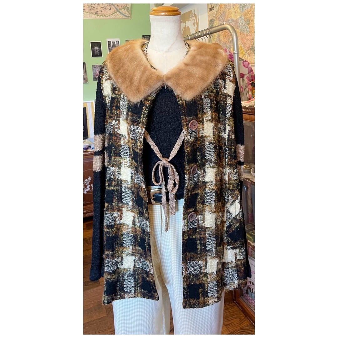 フランス買付 ヴィンテージ ファー 付け襟 ミンク ブラウン | KIRA