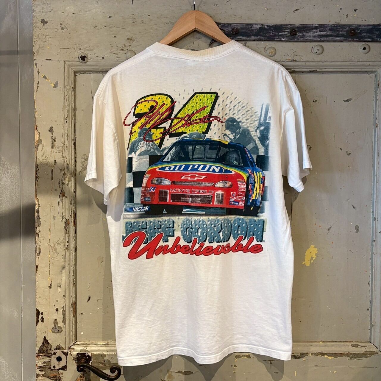 90's USA製 NASCAR レーシング Tシャツ 白 90年代 ナスカー 古着 L