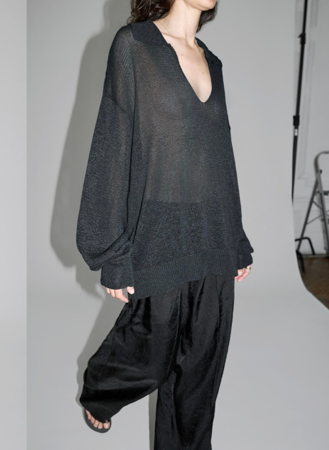 Cristaseya  [CUPRO OVERSIZED PYJAMA PANTS]