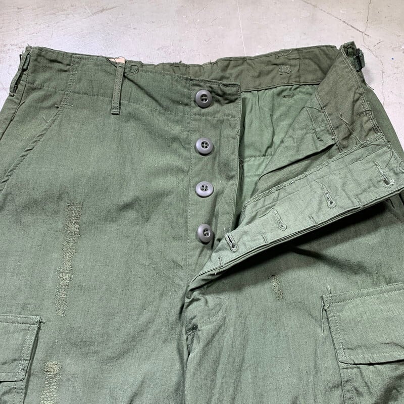 60's U.S.ARMY ジャングルファティーグパンツ ノンリップ 3rd カーゴ ...