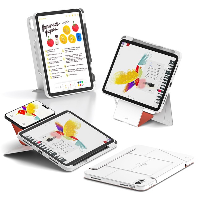 iPad A16 11インチ 2025 ケース 第11/10世代 10.9インチ対応 ペンホルダー 多角度スタンド