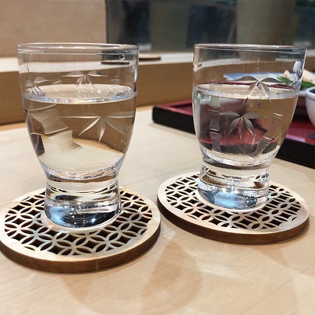 5枚セット ぐい呑みコースター ひのきコースター 檜 ヒノキコースター