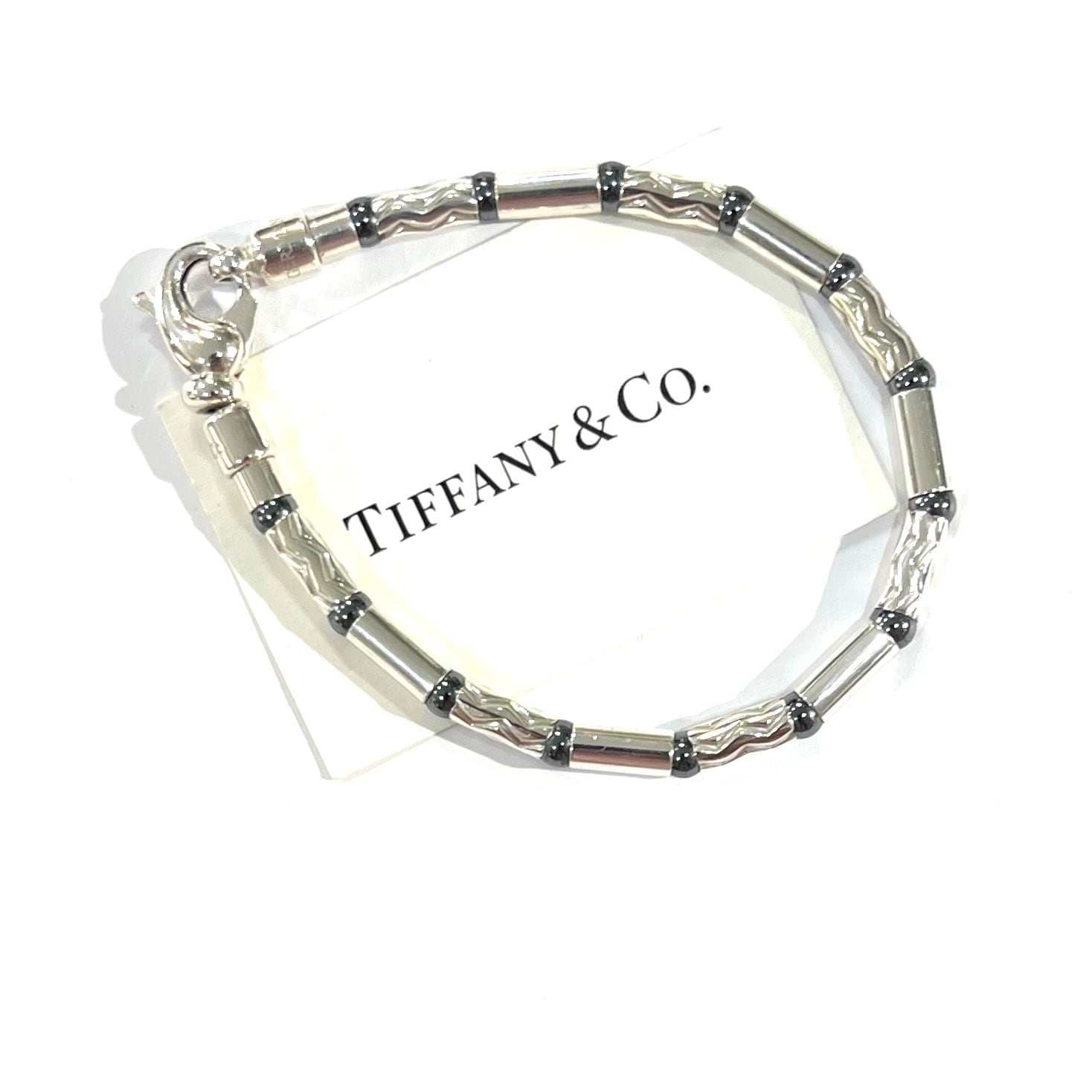 希少【TIFFANY&CO.】2902 ドイツ製 幾何学ヘマタイトジグザグ