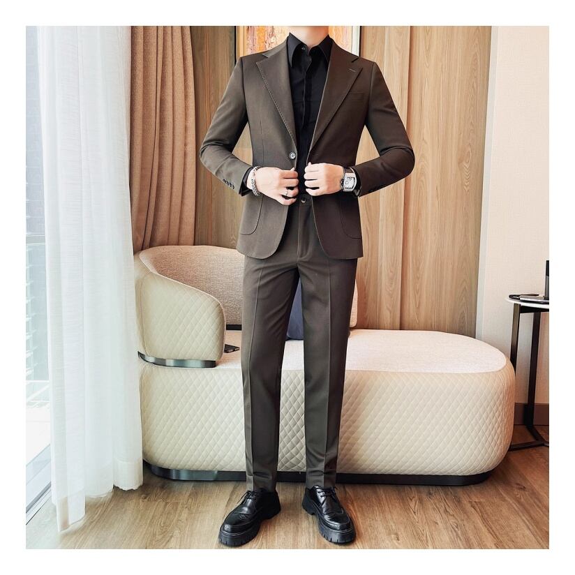 ノッチドラペル シングルブレストスーツ 4color SU0244 | R-Base