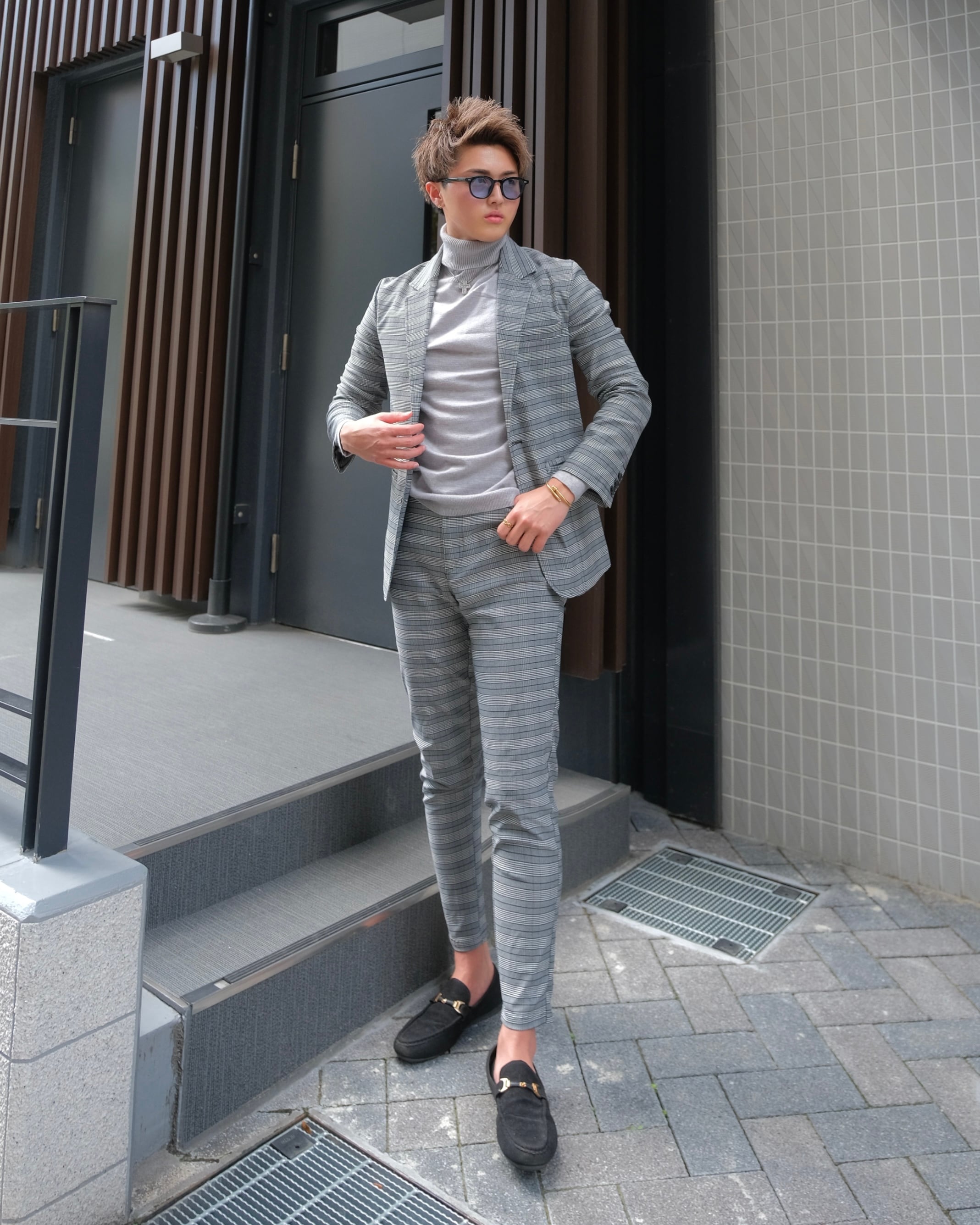 BELINDA チェック柄スーツセットアップ スラックス BELINDA ORIGINAL CHECK SLACKS【BB25028】 | BELINDA OFFICIAL