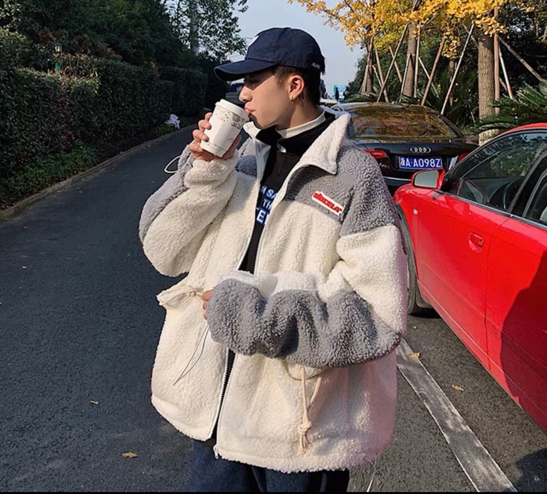 韓国ファッション 韓国 もこもこ ボアジャケット コート 冬 コーデ