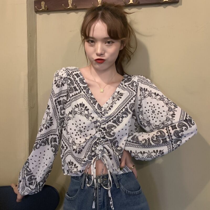 Tシャツ サマーギャザーハイウェストウェストショートトップス ロング 夏物 YY-ファッション94928825341