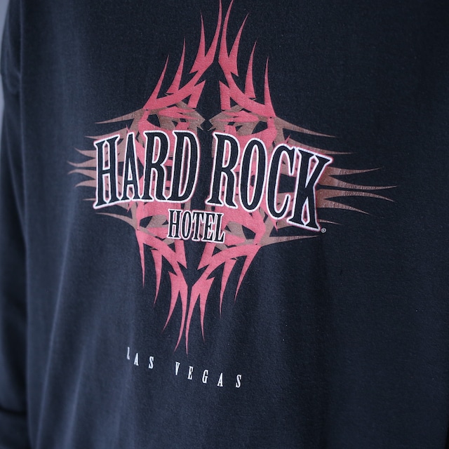 "HARD ROCK HOTEL" 360 all printed loose silhouette l/s tee