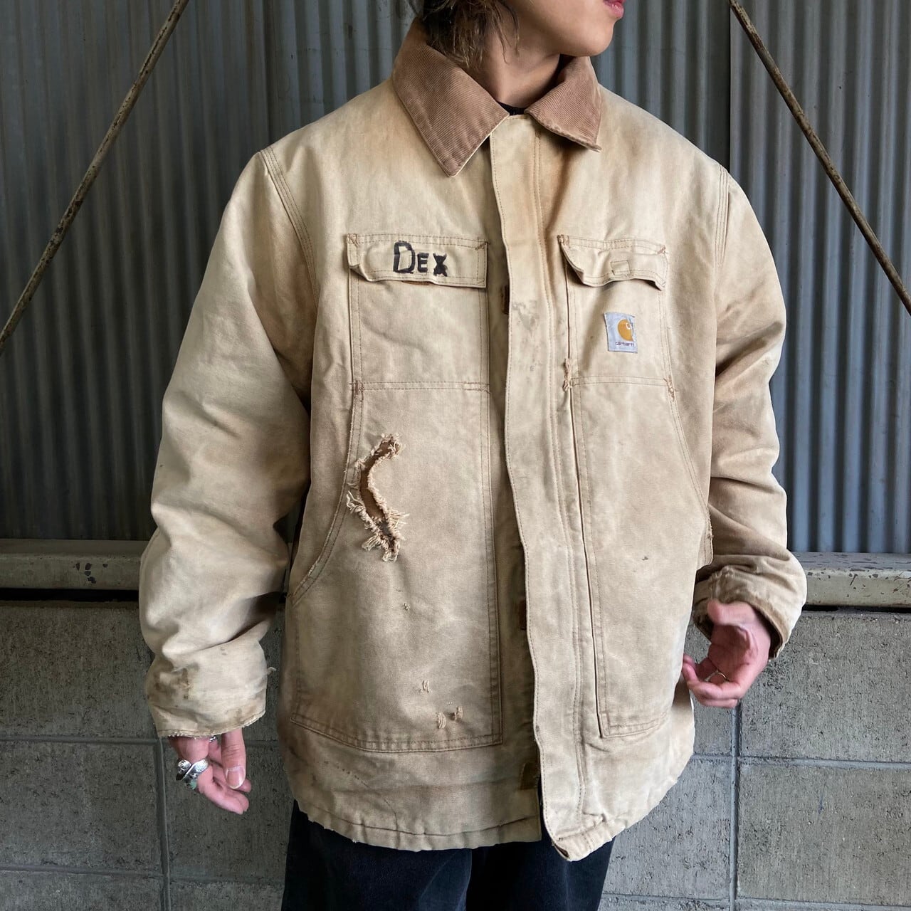 90s Carhartt キルティングライナー トラディショナルコート USA製