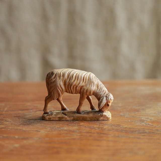 食事中の、小さな小さな羊 1