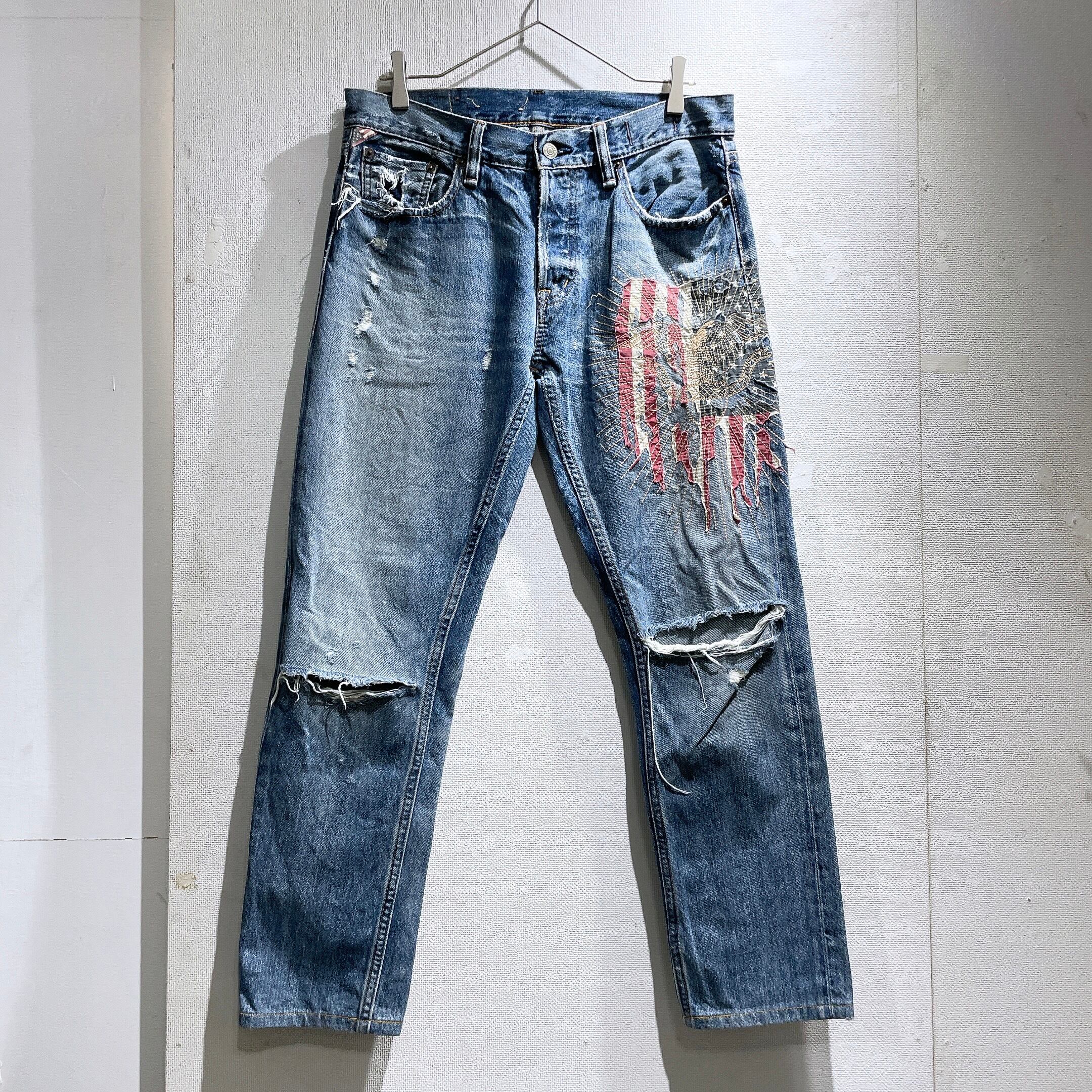 ” Denim & Supply Ralph Lauren ” Special Rag processing Denim pants
