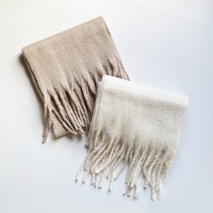 Brushed fabric stole (sand beige)