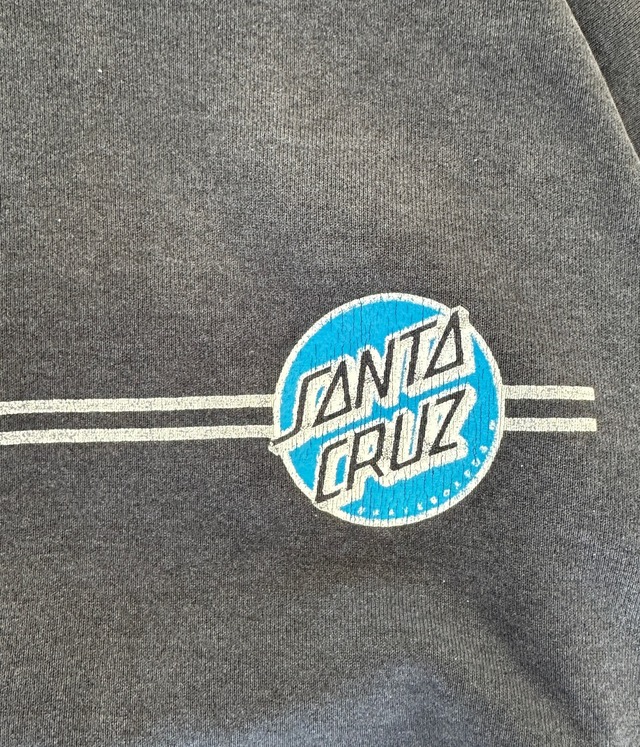 -SANTA CRUZ- Vintage 80-90s XL Print Hoodie made in USA