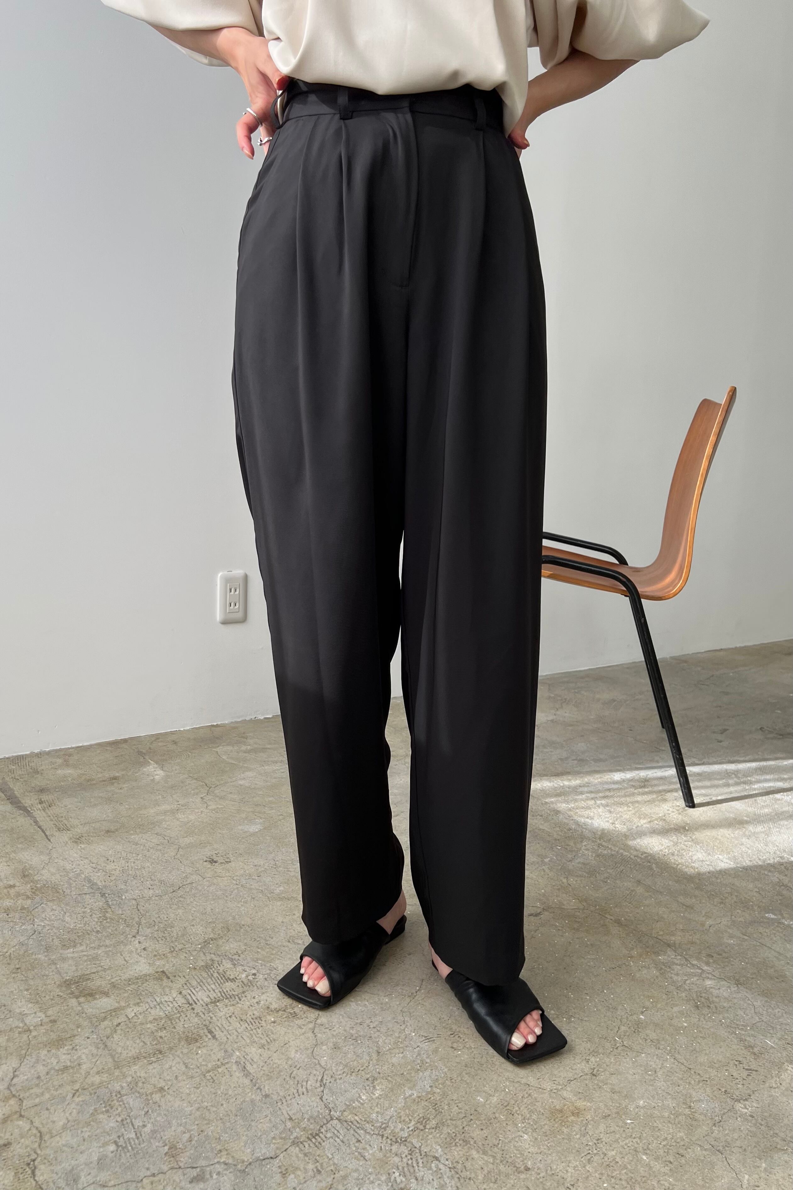 大得価得価 amiur basic straight tuck pants の通販 by inc's shop｜ラクマ 