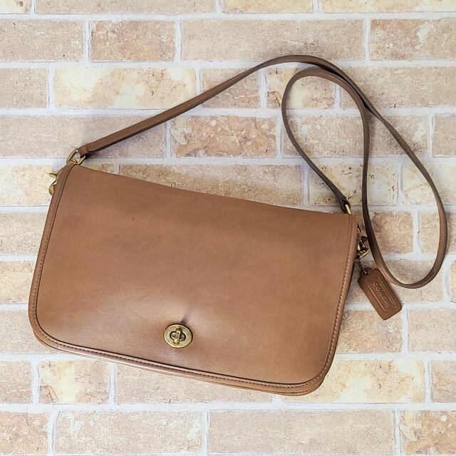 オールドコーチ ☆ USA製 ターンロック レザー ショルダーバッグ  