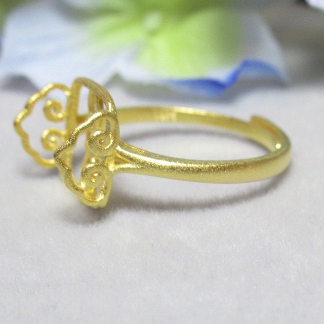 11㎜ スクエア サイドニュアージュ  S925 リング台 マットYG