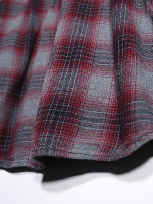 XXL over silhouette ombre check shirt