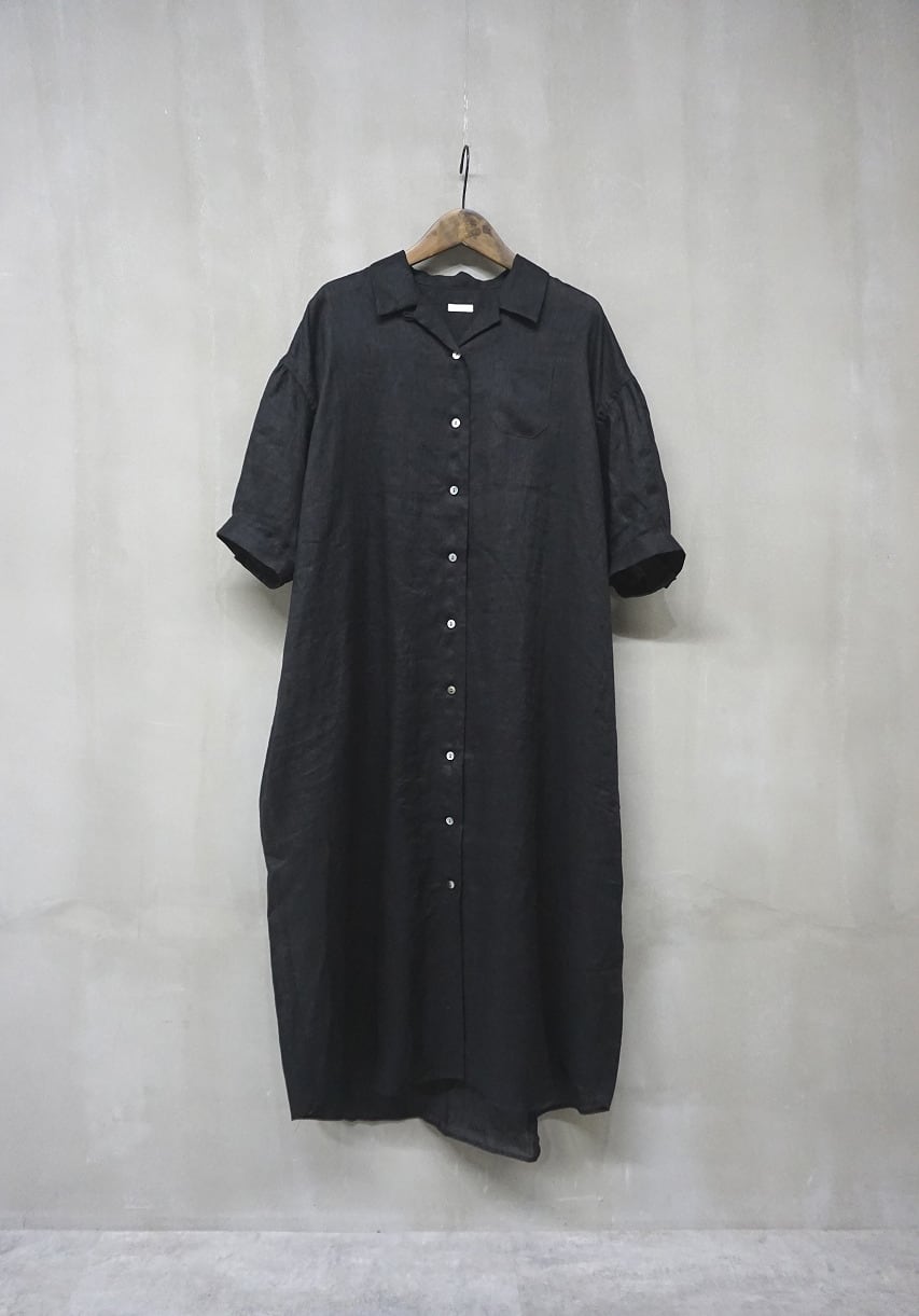 French Linen Open Collar S/S O/P