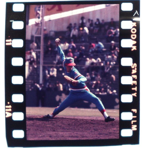 2440G2 高橋直樹 日本ハムファイターズ 1970年代 古写真 35mm ポジフィルム プロ野球 昭和レトロ ヴィンテージ 資料