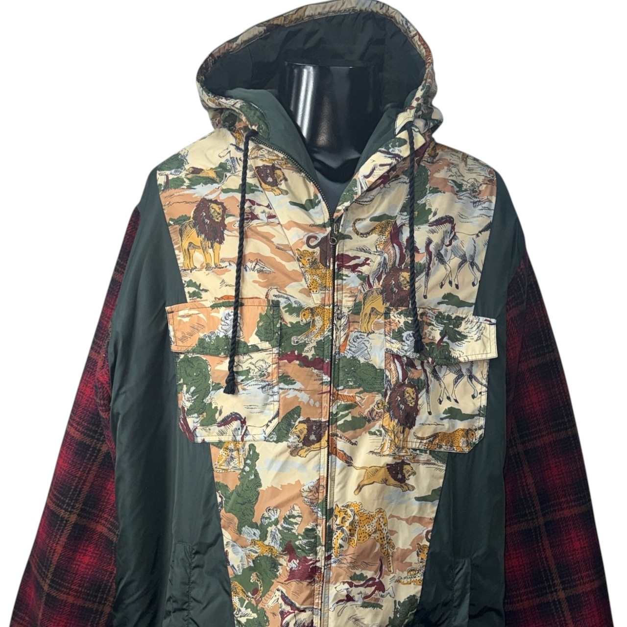 【GUCCI】グッチ NYLON AND WOOL FLORAL COAT