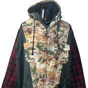 【GUCCI】グッチ NYLON AND WOOL FLORAL COAT