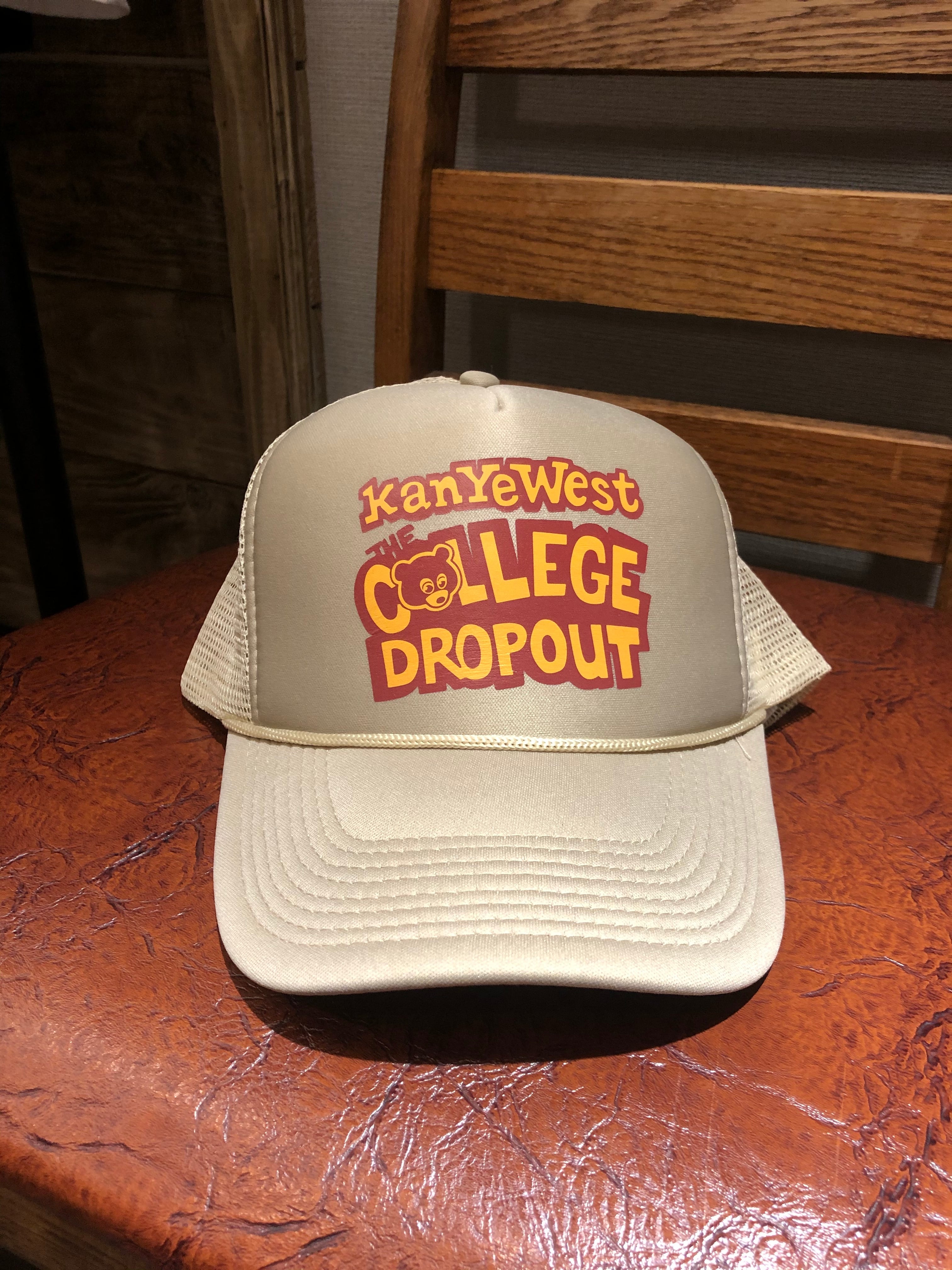 KANYE WEST COLLEGE DROPOUT TRUCKER HAT TAN | TKNY EST 2020