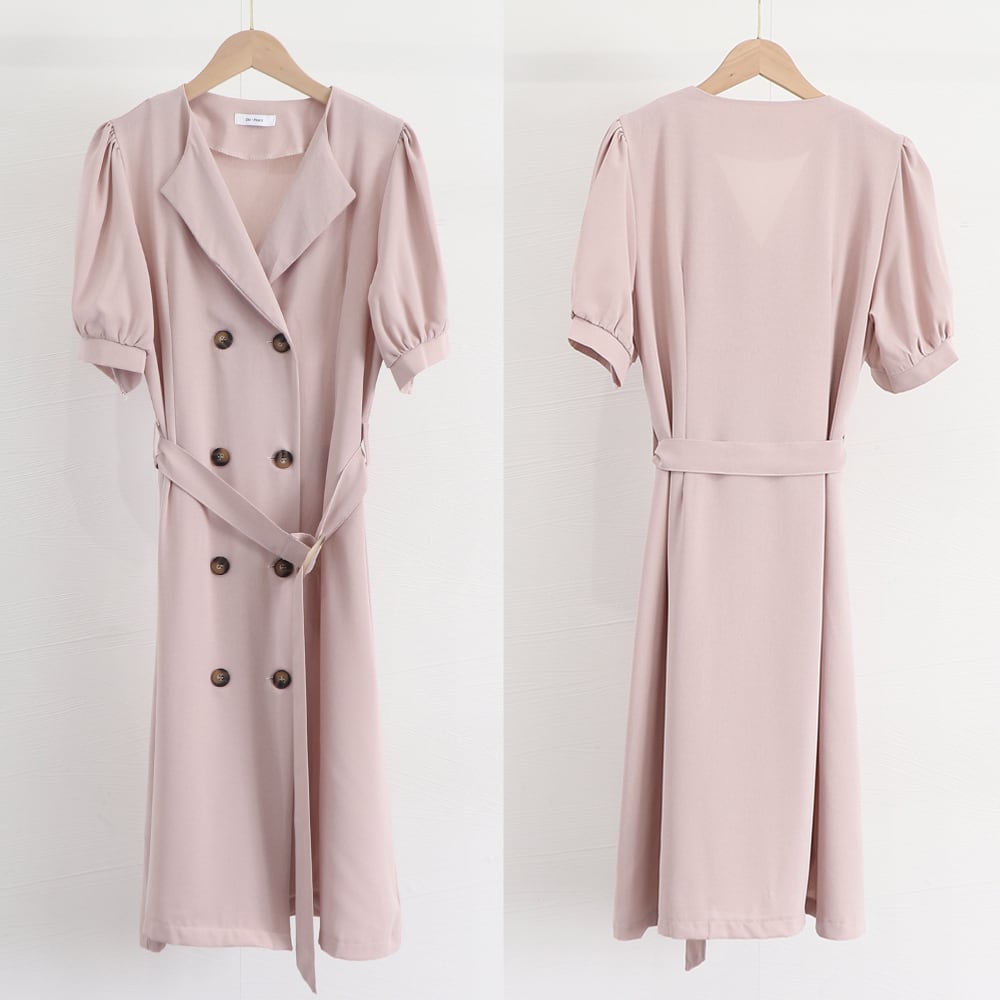 トレンチコートシャツ半袖ワンピース | Namy fashion Shop トレンチコートシャツ半袖ワンピース | Namy fashion Shop