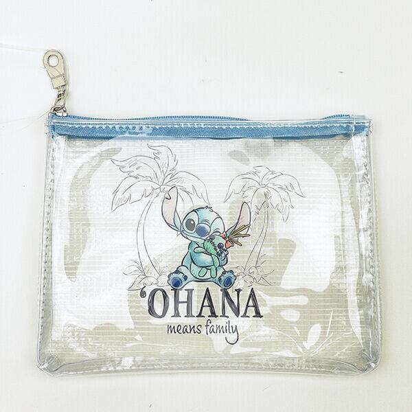 ディズニー スティッチ＆スクランプ 水彩 PVCクリアポーチ Disney