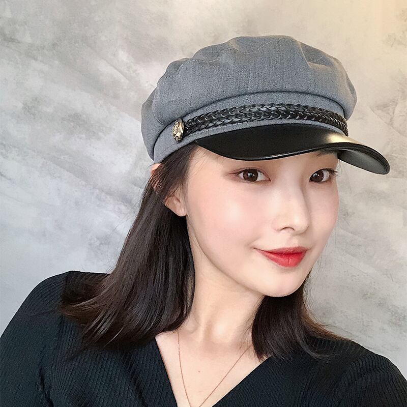 オータムウィンタースタンダードネイビーレッドキャップ レトロ 帽子 秋物 冬物 ベレット ヘアアクセサリー ブラック・アイド・ピーズ97387686621