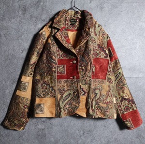 Paisley Patchwork Design Gobelins Short Jacket