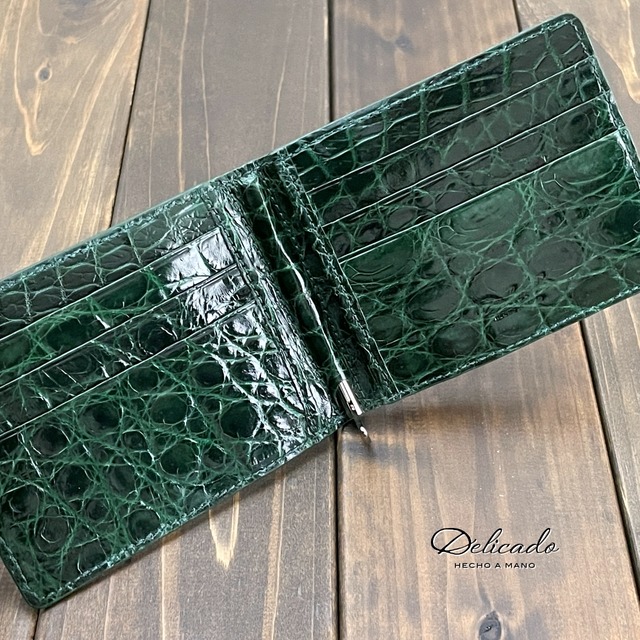 クロコダイル 無双 マネークリップ ダークグリーン