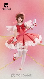 三分妄想 カードキャプターさくら 木之本桜 コスプレ 紅白戦闘服 衣装