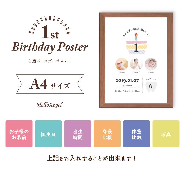 選べるデザイン16種類 ハローエンジェル 1歳バースデーポスター サイズ ファーストバースデー おしゃれ かわいい お祝い セミ オーダー Helloangel 選べるデザイン16種類 ハローエンジェル 1歳バースデーポスター サイズ ファーストバースデー おしゃれ かわいい お祝い セミ オーダー Helloangel
