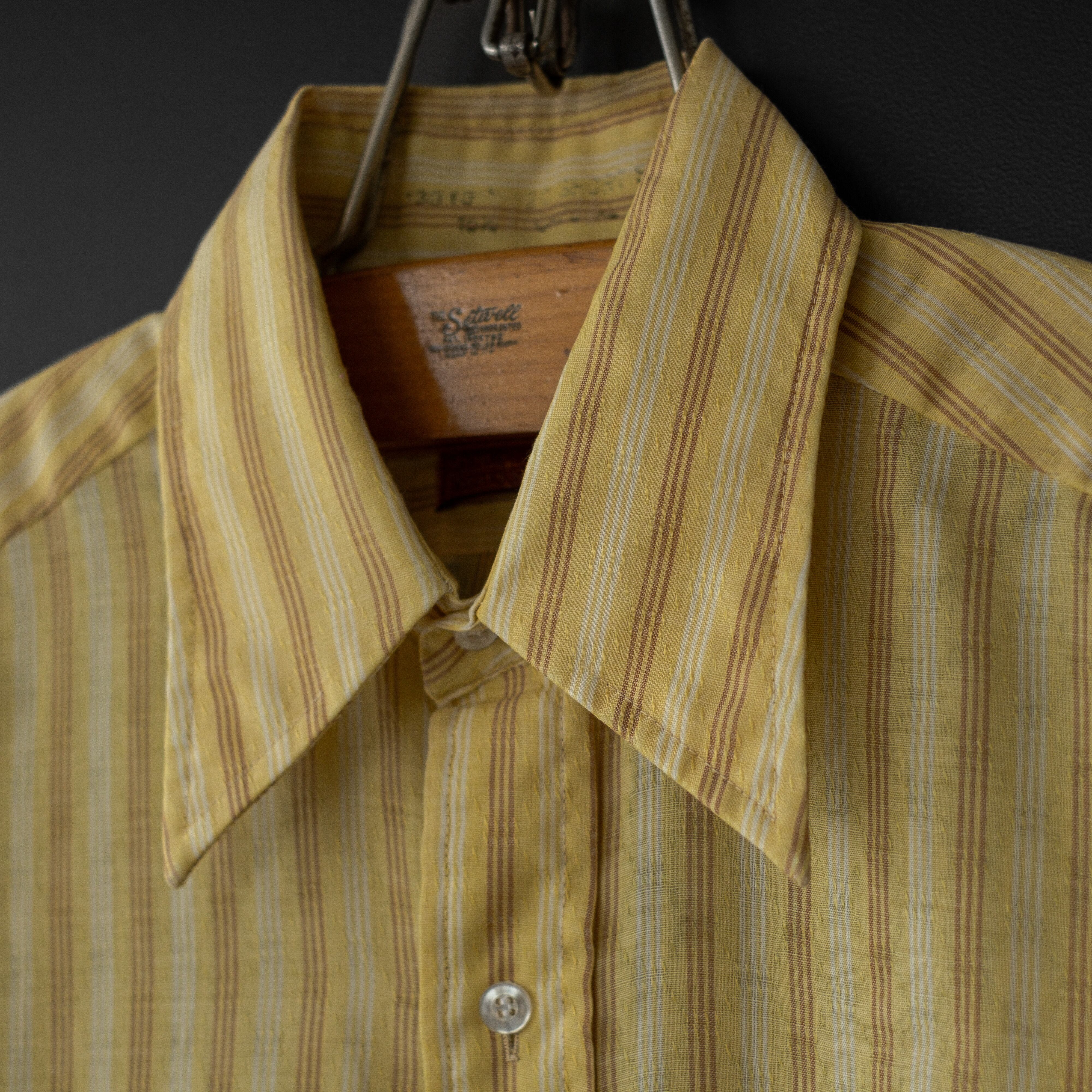 used- 【Sears KINGS ROAD】 70s stripe s/s shirt | dros dro