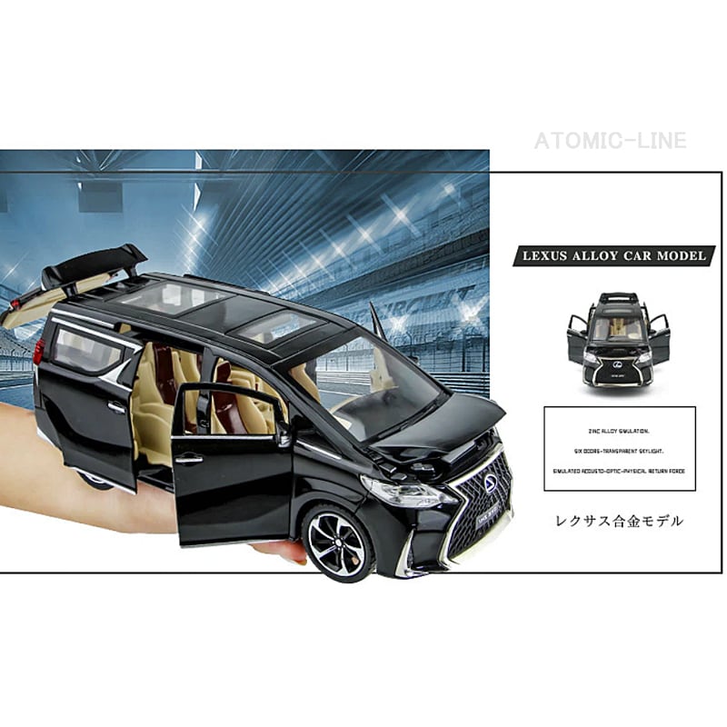 レクサス LEXUS LM300H 1/24 ミニカー 全2色 ライト点灯 エンジン